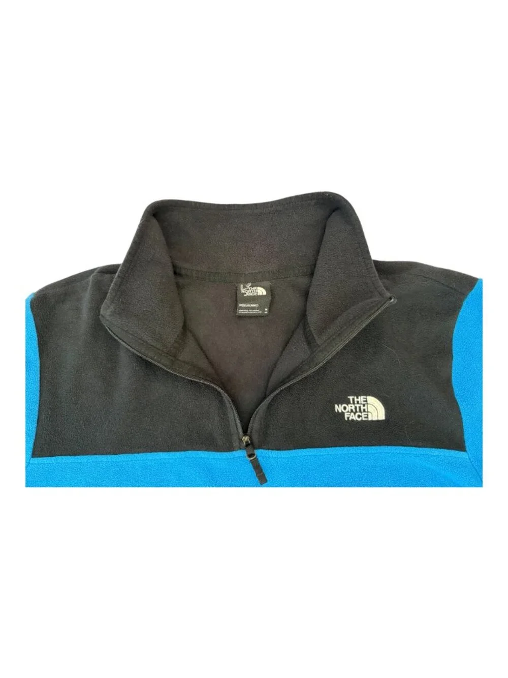 The North Face TKA Glacier 100 1/4 Zip Fleece Pullover Blue Black Men's Outdoor